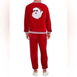 Velour Sequin Santa Track Suit